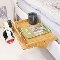 The original manufacturer bamboo bedside shelf with cup holder