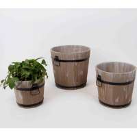 SenGong Wood  Round Wooden planter barrel