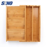 Wholesale Kitchen Bamboo Deep Silverware Drawer Organizers