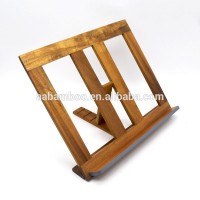 Multi-functional Adjustable Bamboo Wood Reading Book Holder Foldable Tablet Cook Book Stand