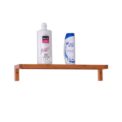 Wall mounted bath wood shelf bathroom bamboo towel rack