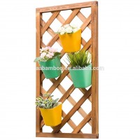 Bamboo wood garden hanging flower rack stand