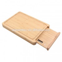 Wooden bamboo cutting board with weighing digital scale