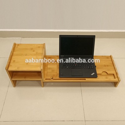 Wooden bamboo desk computer riser monitor stand