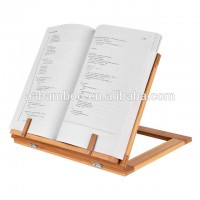 bamboo wood adjustable book reading stand