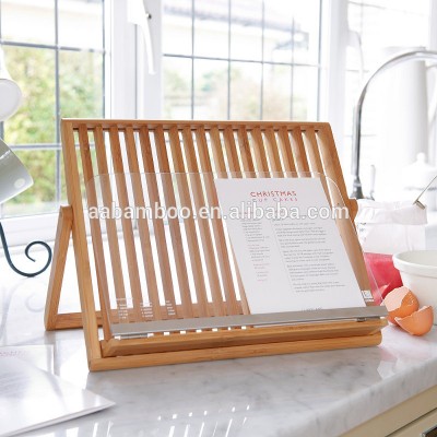 Acrylic Wood Bamboo Cookbook Stand