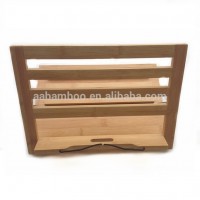 foldable and portable carbonized bamboo stand for tablet/book/phone