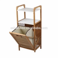 Multi-storage Bamboo Hospital Football Collapsible Laundry Basket