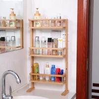 4 tier bamboo fridge storage rack