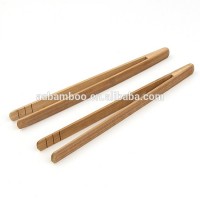 bamboo wood service bbq food tong