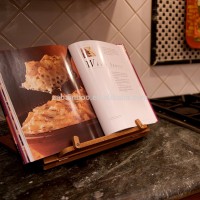 bamboo wooden cook book stand for reading and display