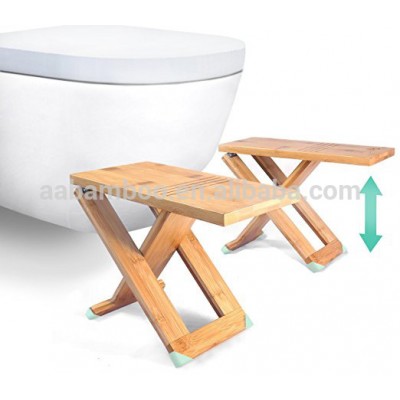 Bamboo folding foot stool / folding step stool / folding toilet stool