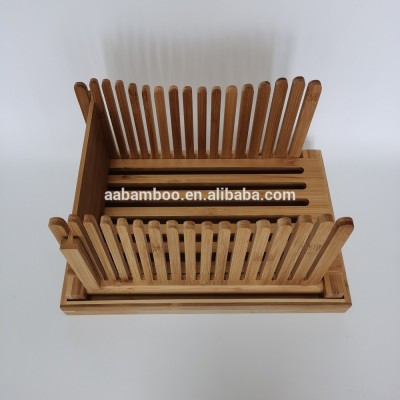 Home use table top  portable foldable bamboo bread slicer guide